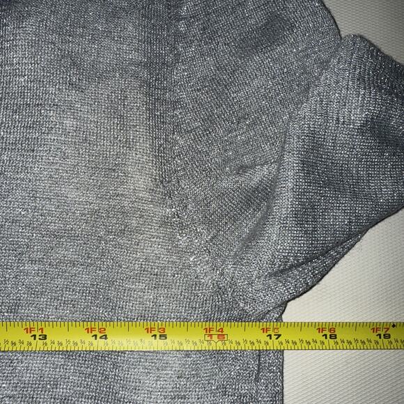Verve Ami Women's Silver Sparkle Pullover Sweater - Medium - Picture 6 of 8